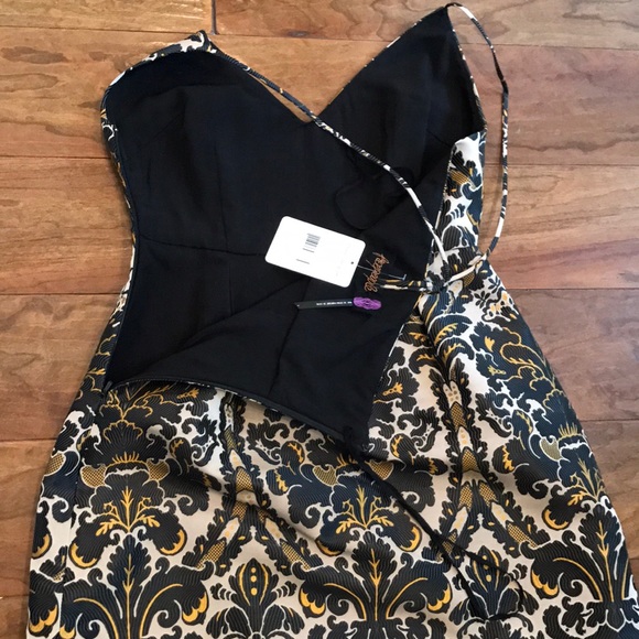 Free People black/honey combo side zip dress - Picture 5 of 5